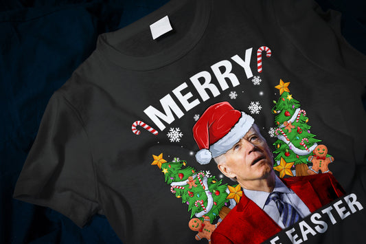 Merry 4th Of Easter Funny Biden Christmas Classic T-Shirt