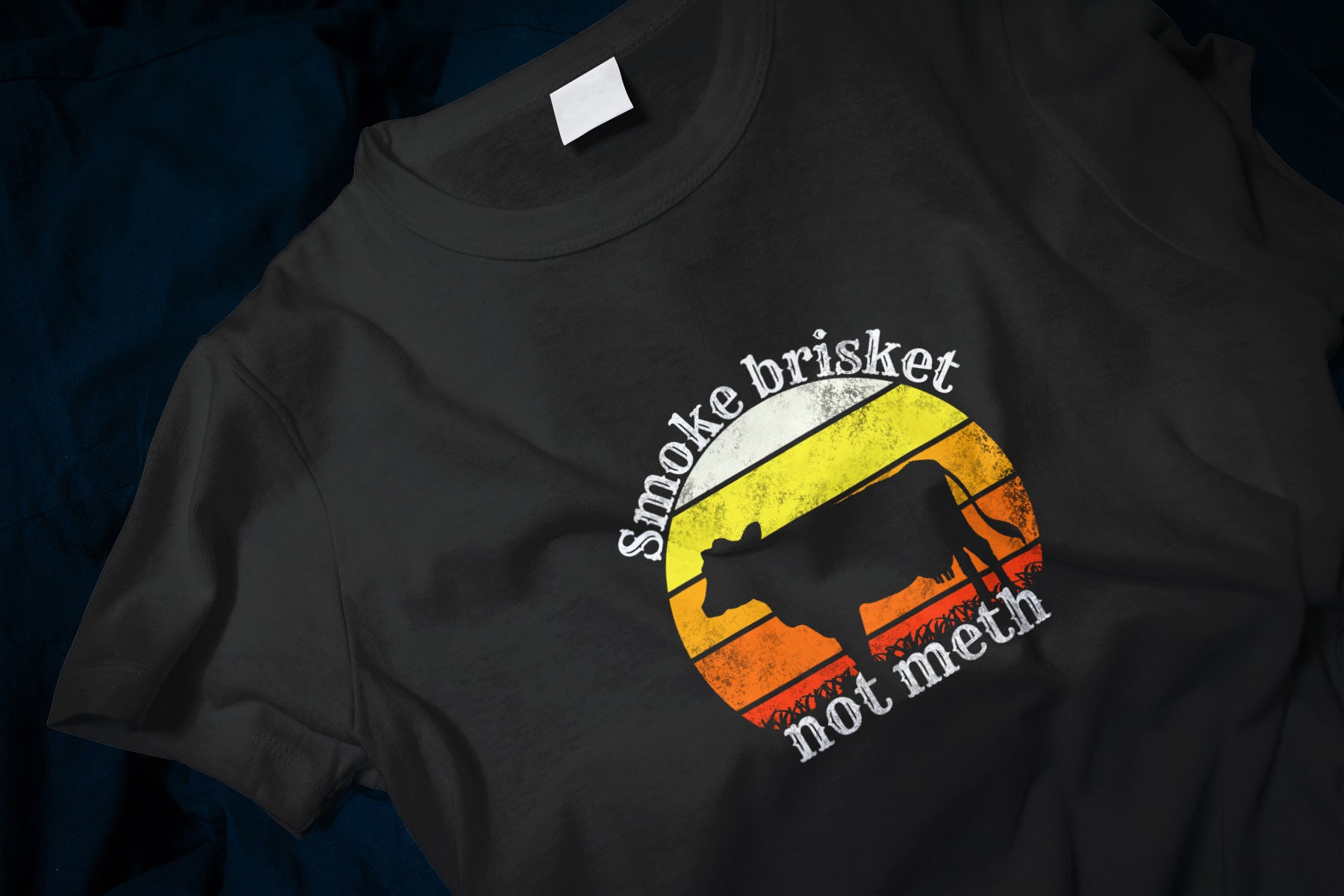 Smoke Brisket Not Meth Funny BBQ Dad Classic T-Shirt