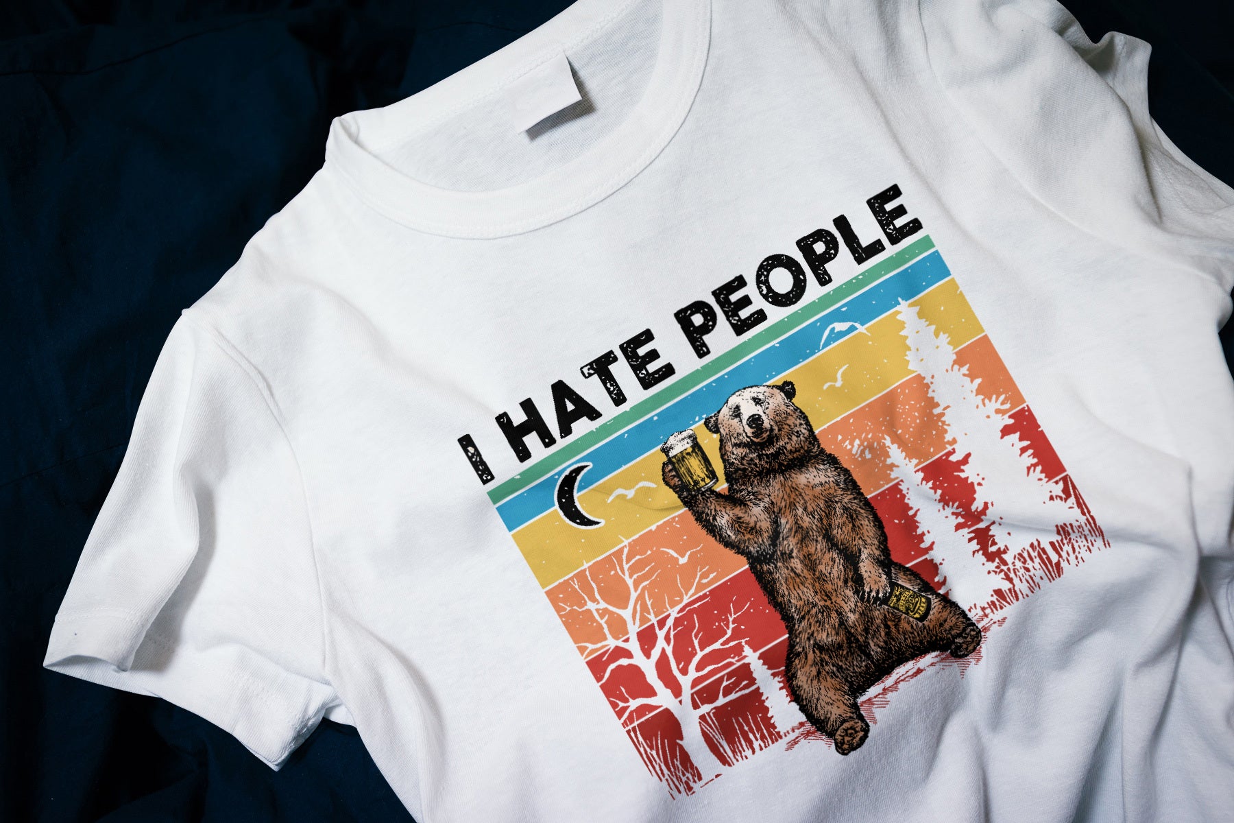 I Hate People - Grizzly Bear Funny Camping Classic T-Shirt