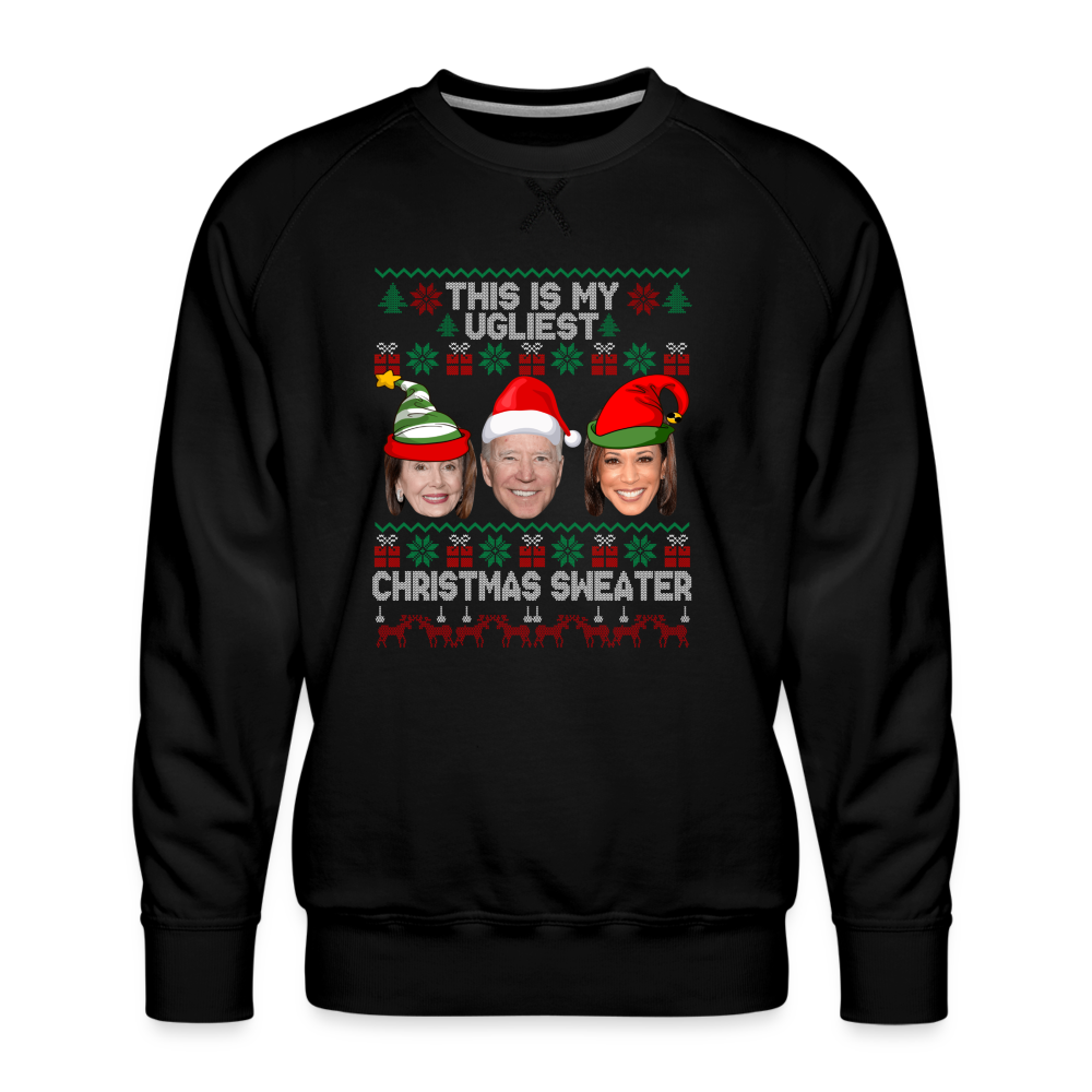 This Is My Ugliest Christmas Sweater Men’s Premium Sweatshirt - black