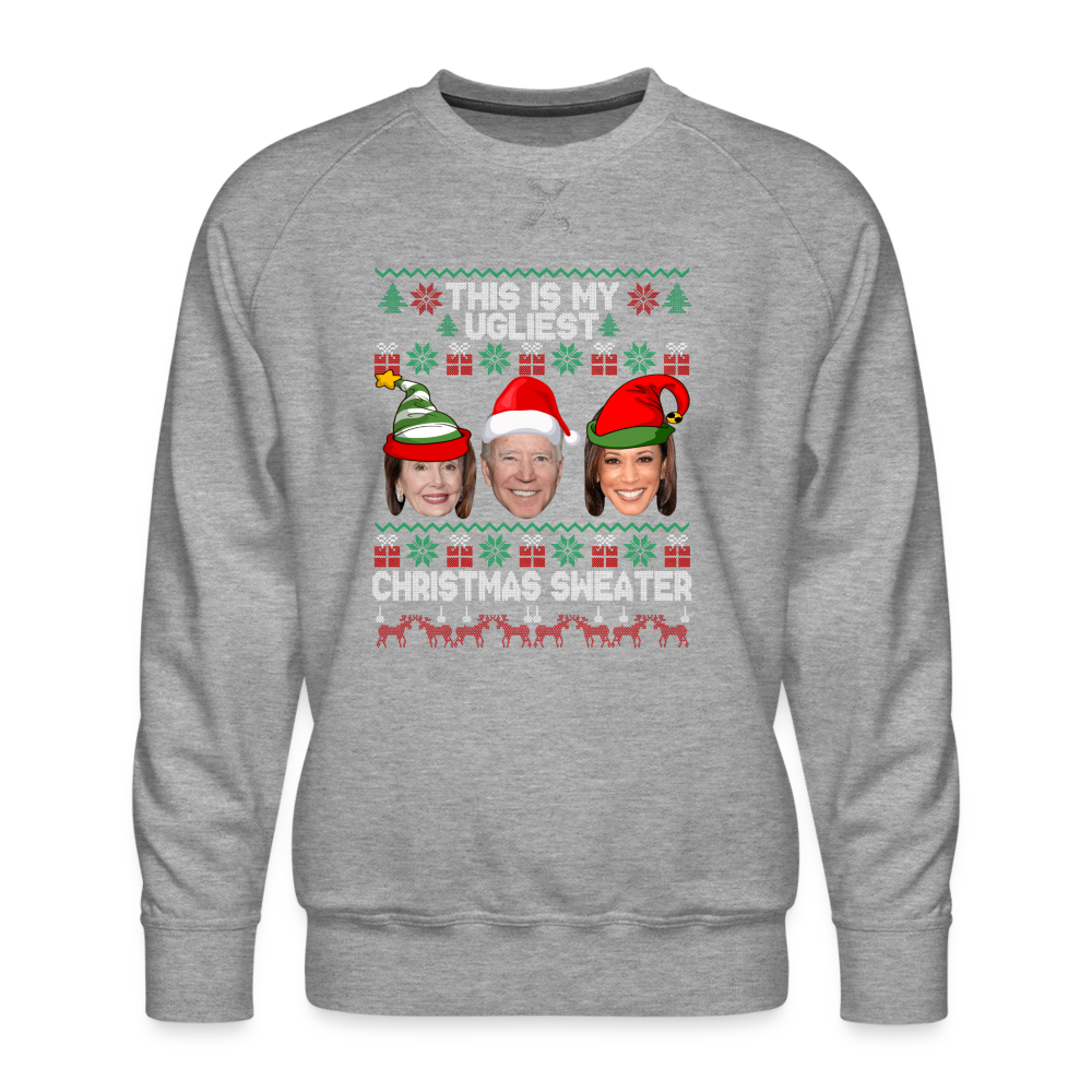 This Is My Ugliest Christmas Sweater Men’s Premium Sweatshirt - heather grey