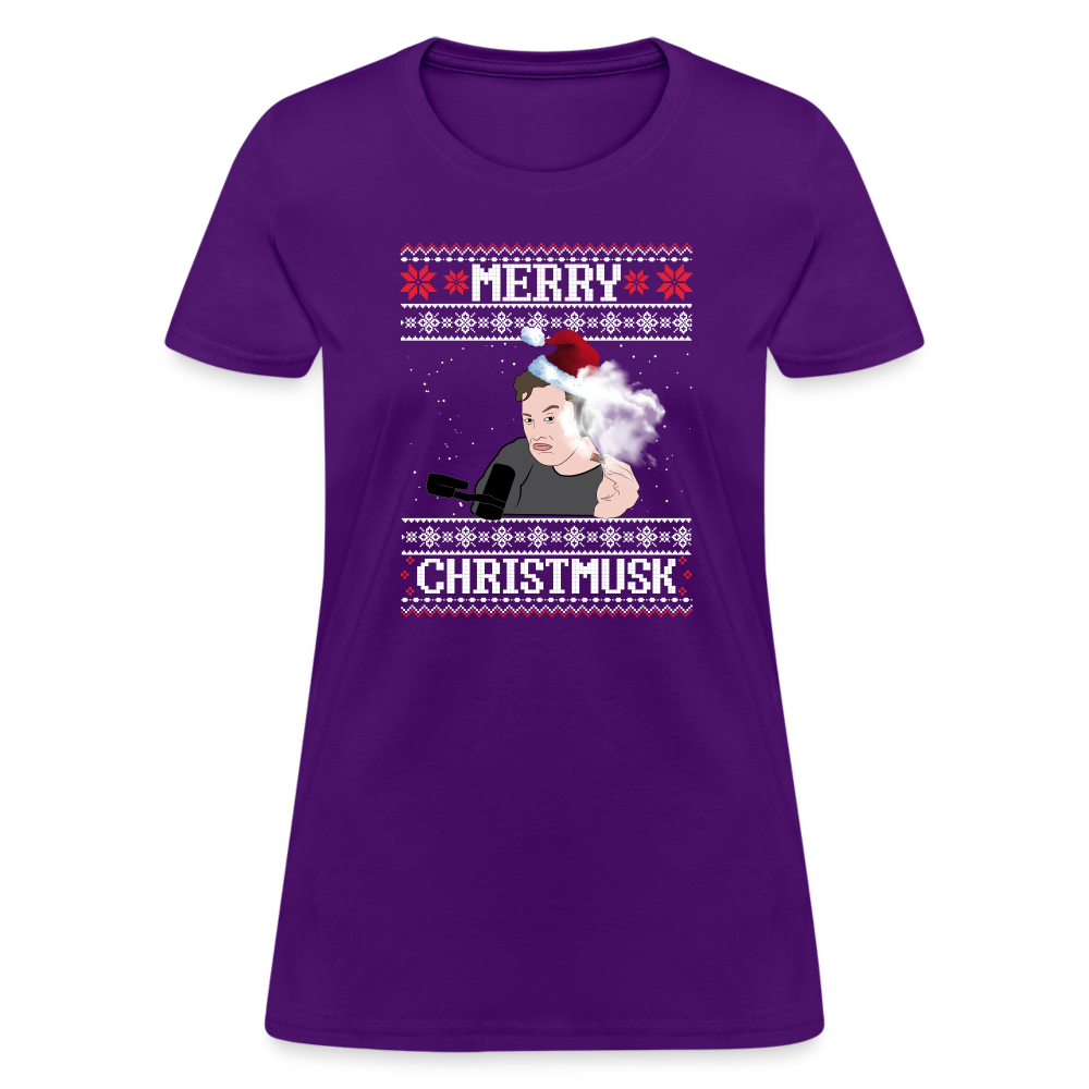 Elon Musk Merry Christmusk Women's T-Shirt - purple