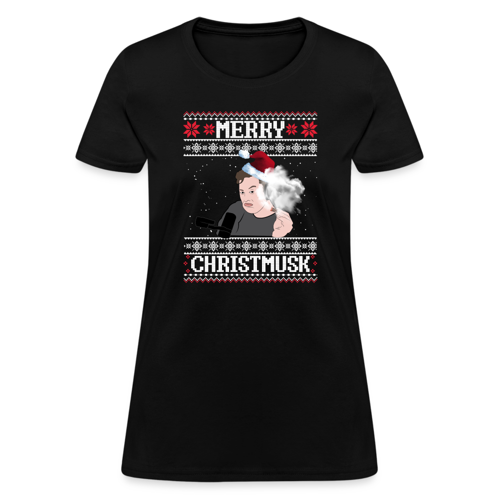 Elon Musk Merry Christmusk Women's T-Shirt - black