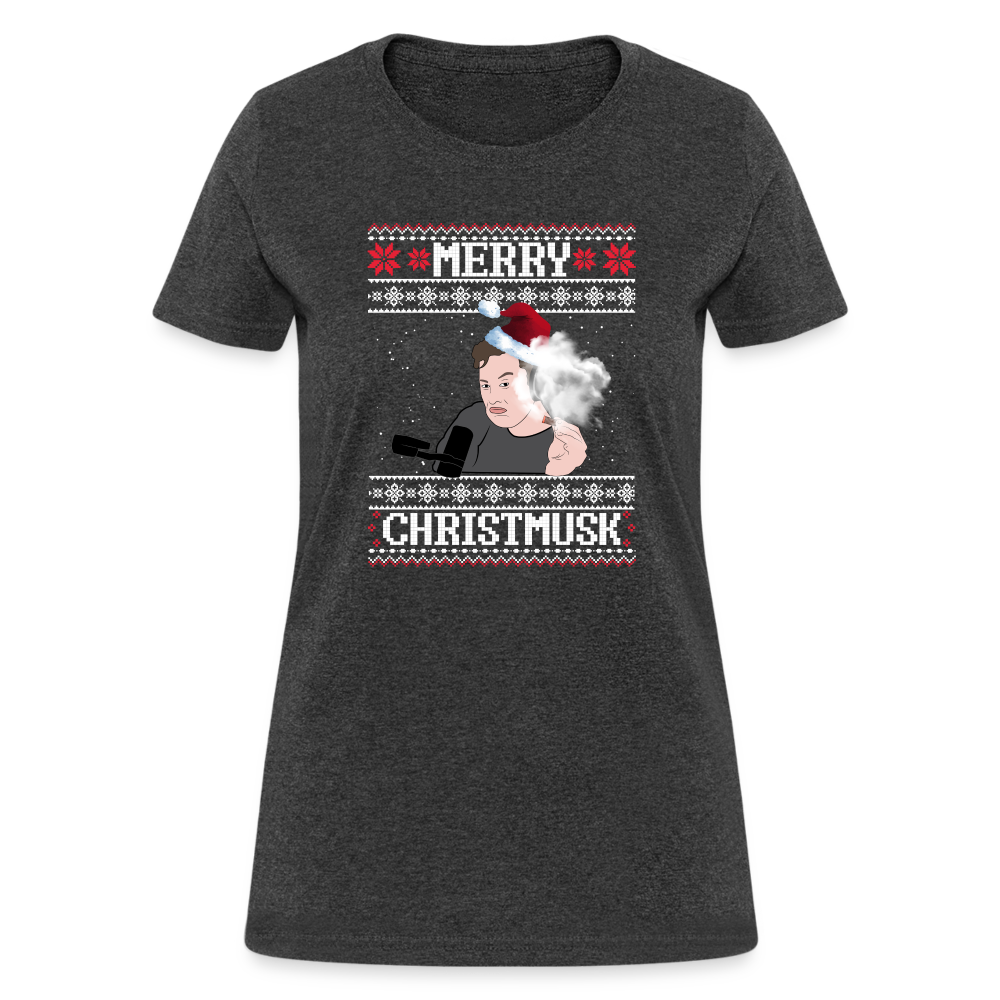 Elon Musk Merry Christmusk Women's T-Shirt - heather black