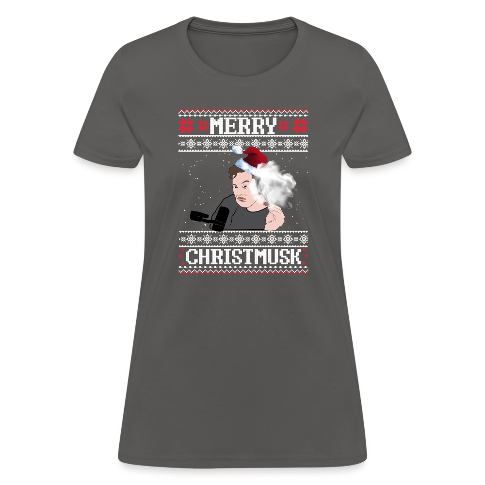 Elon Musk Merry Christmusk Women's T-Shirt - charcoal