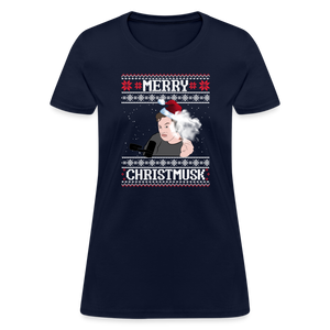 Elon Musk Merry Christmusk Women's T-Shirt - navy