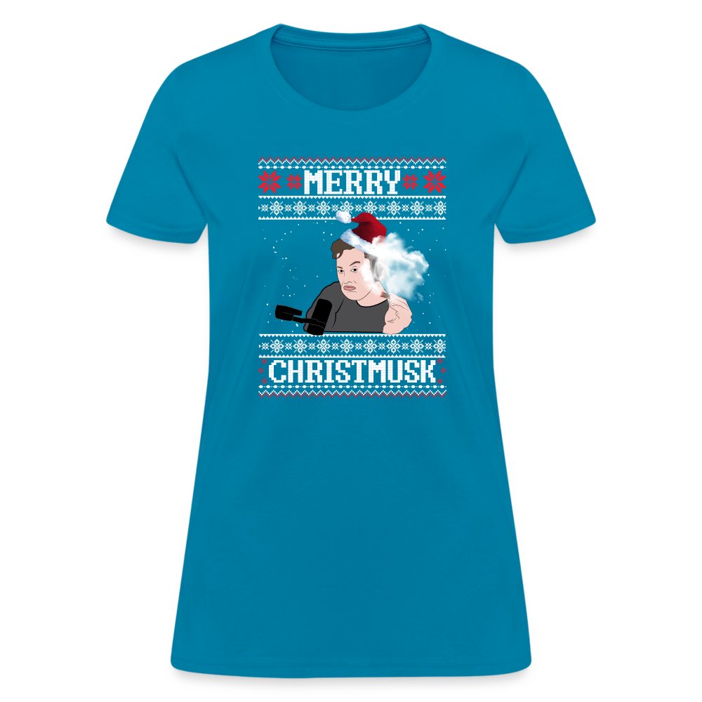 Elon Musk Merry Christmusk Women's T-Shirt - turquoise