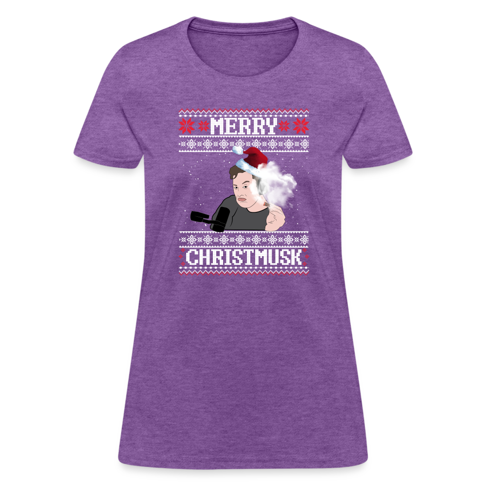 Elon Musk Merry Christmusk Women's T-Shirt - purple heather