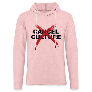 Cancel Cancel Culture Lightweight Terry Hoodie - cream heather pink