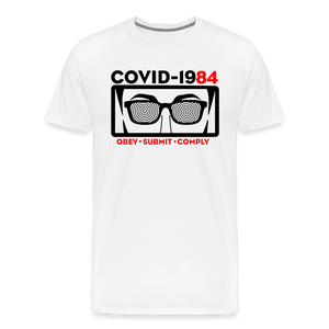 COVID-1984 Men's Premium T-Shirt - white