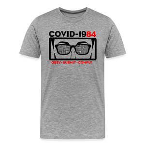 COVID-1984 Men's Premium T-Shirt - heather gray