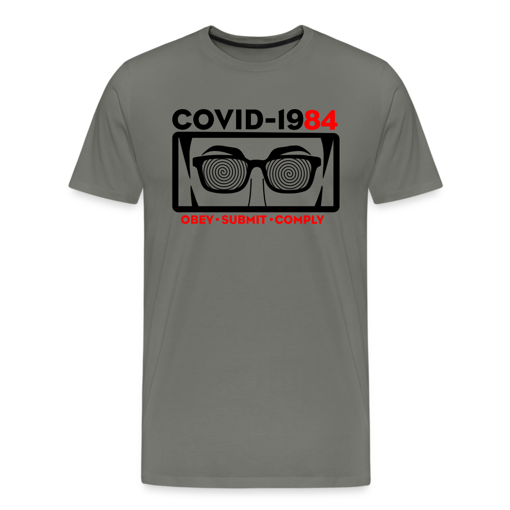 COVID-1984 Men's Premium T-Shirt - asphalt gray