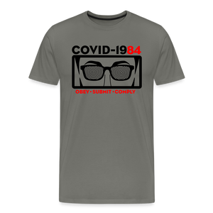 COVID-1984 Men's Premium T-Shirt - asphalt gray