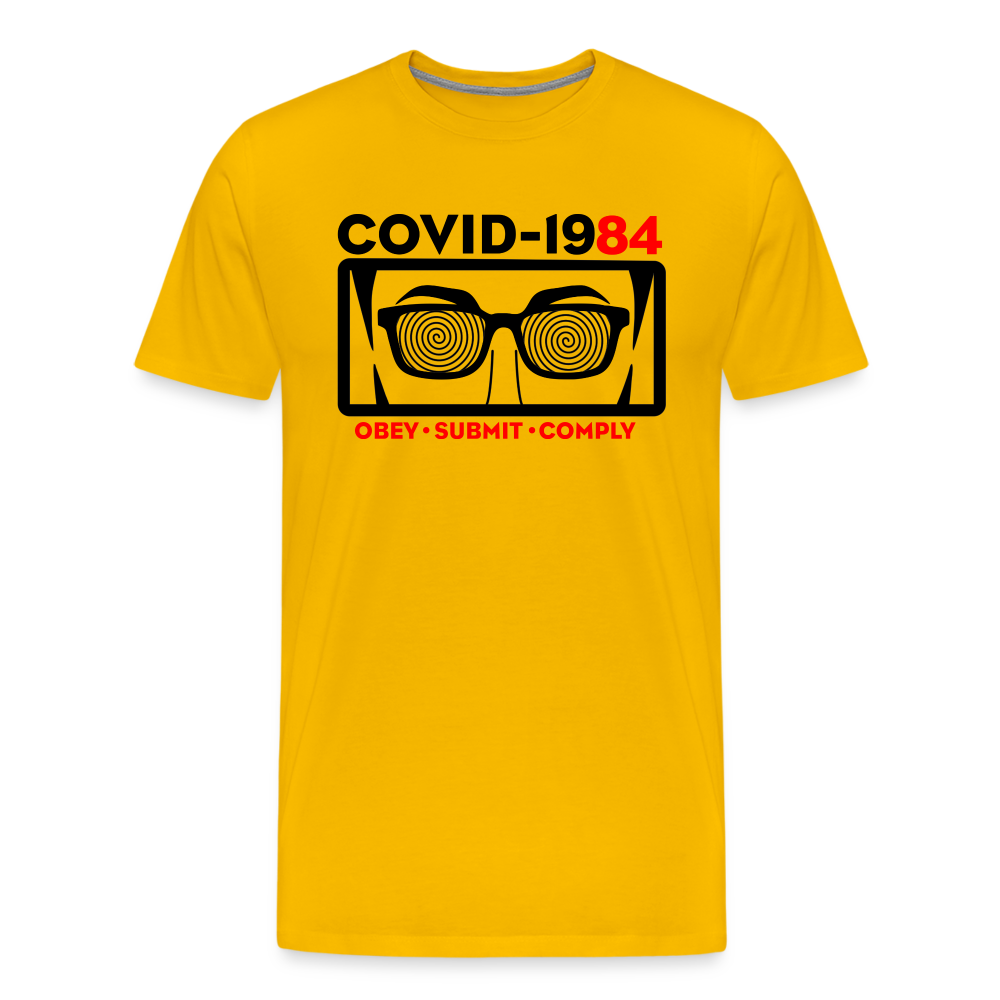 COVID-1984 Men's Premium T-Shirt - sun yellow