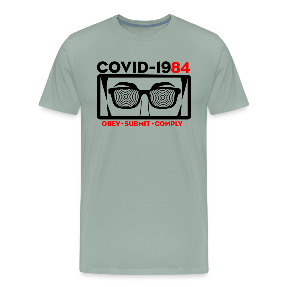 COVID-1984 Men's Premium T-Shirt - steel green