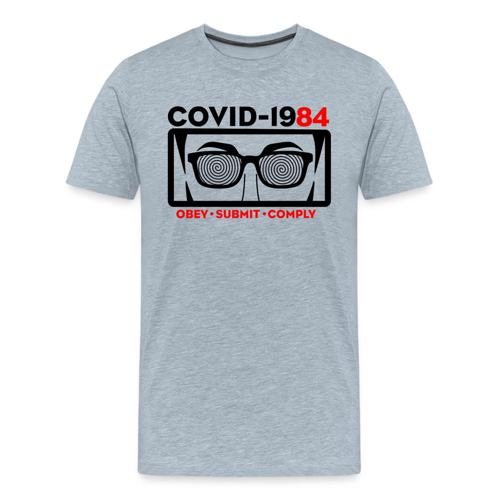 COVID-1984 Men's Premium T-Shirt - heather ice blue