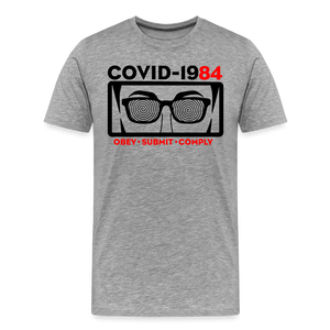 COVID-1984 Men's Premium T-Shirt - heather gray