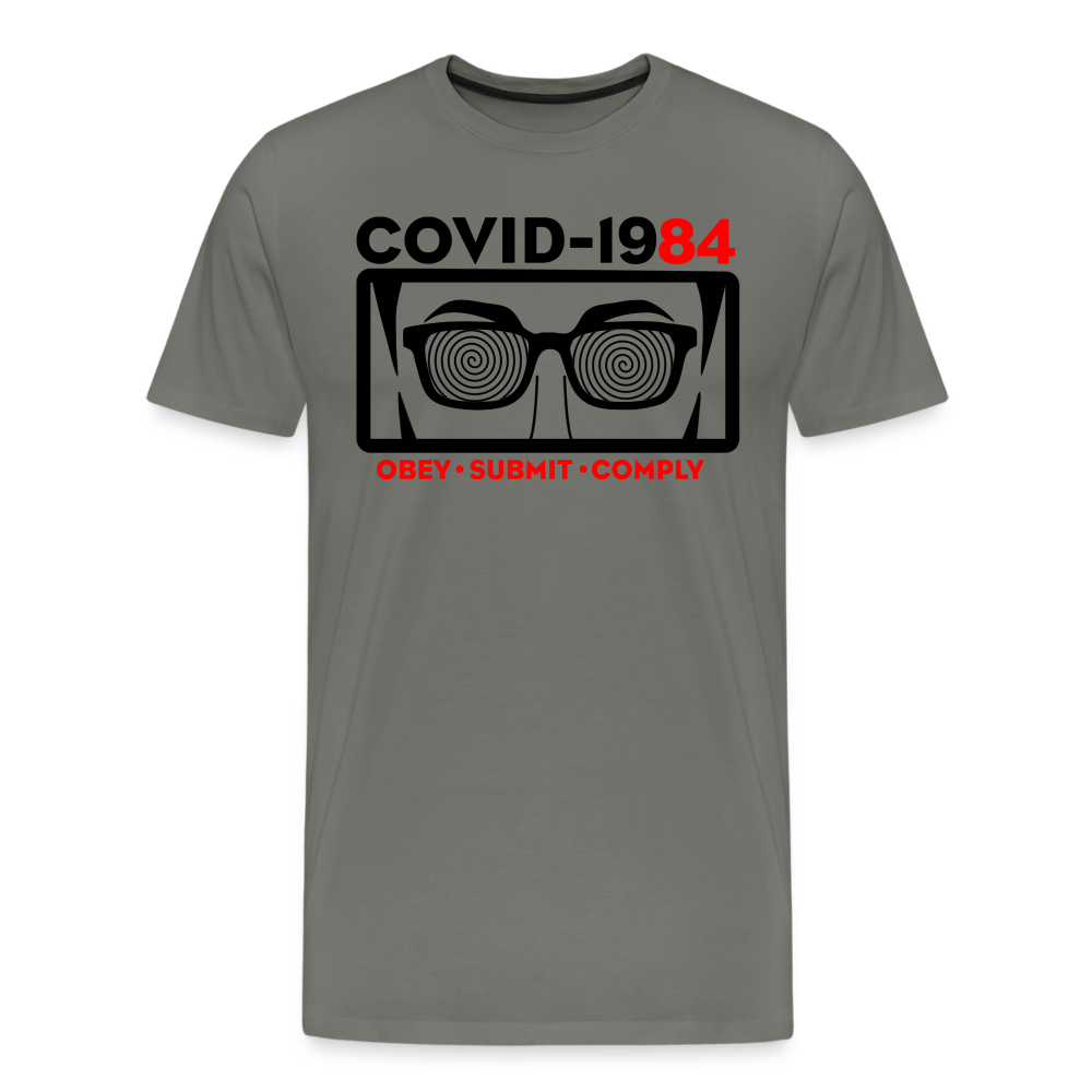 COVID-1984 Men's Premium T-Shirt - asphalt gray