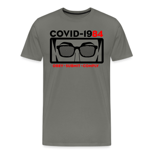 COVID-1984 Men's Premium T-Shirt - asphalt gray