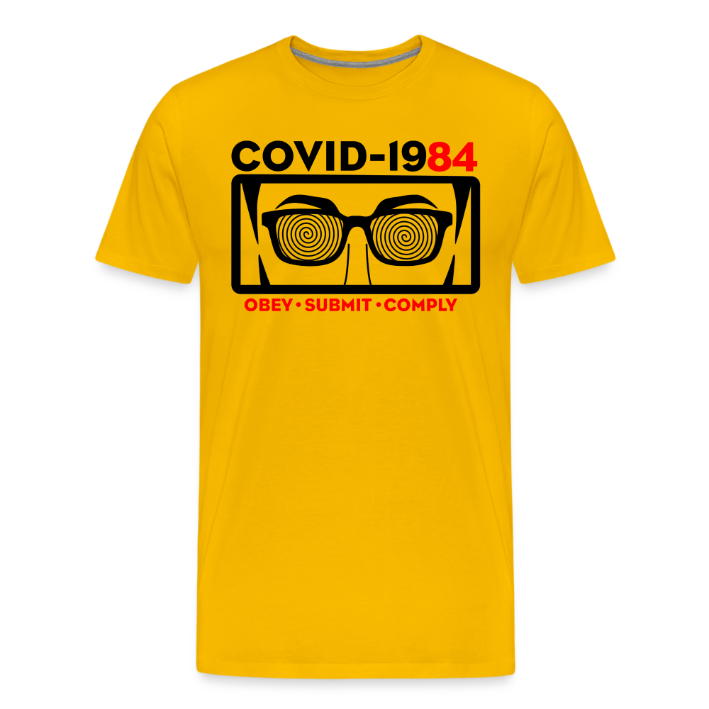 COVID-1984 Men's Premium T-Shirt - sun yellow