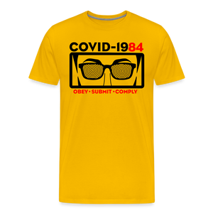 COVID-1984 Men's Premium T-Shirt - sun yellow