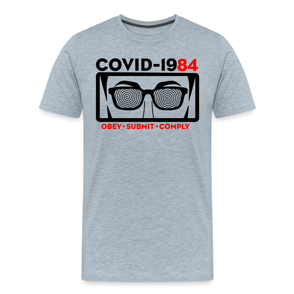 COVID-1984 Men's Premium T-Shirt - heather ice blue