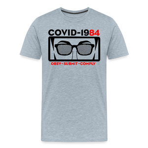 COVID-1984 Men's Premium T-Shirt - heather ice blue