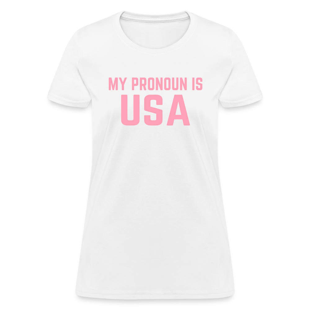 MY PRONOUN Is USA Women's T-Shirt - white