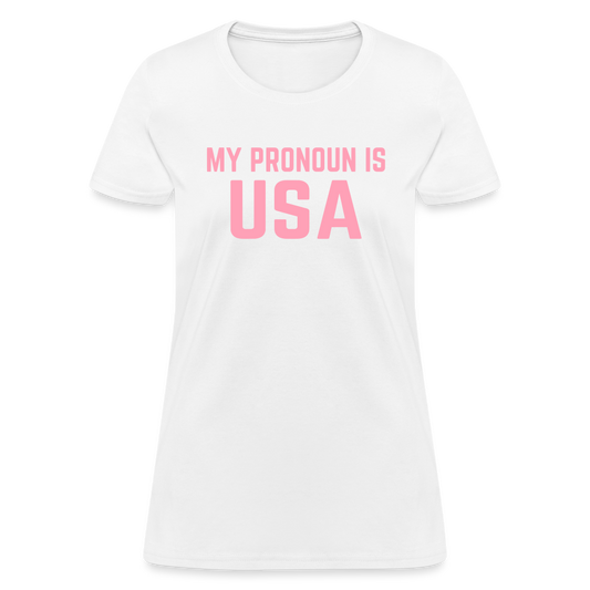 MY PRONOUN Is USA Women's T-Shirt - white