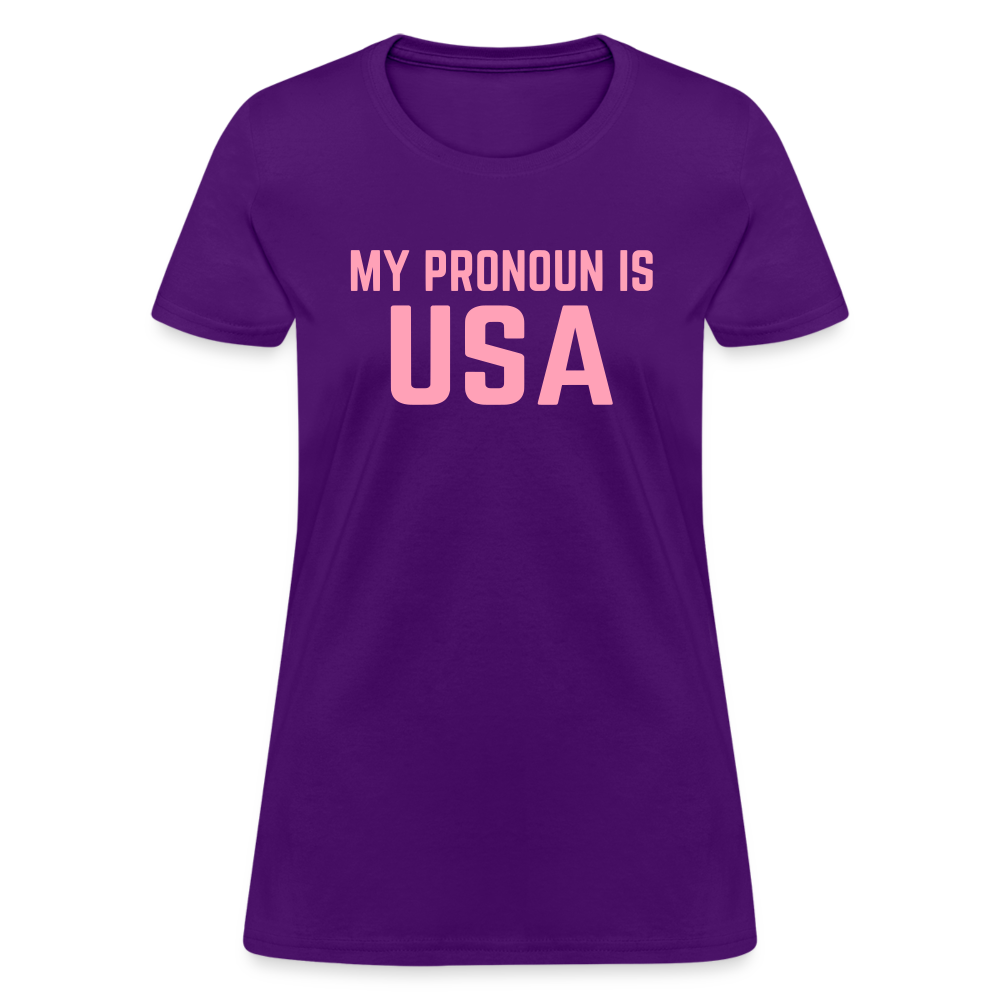 MY PRONOUN Is USA Women's T-Shirt - purple