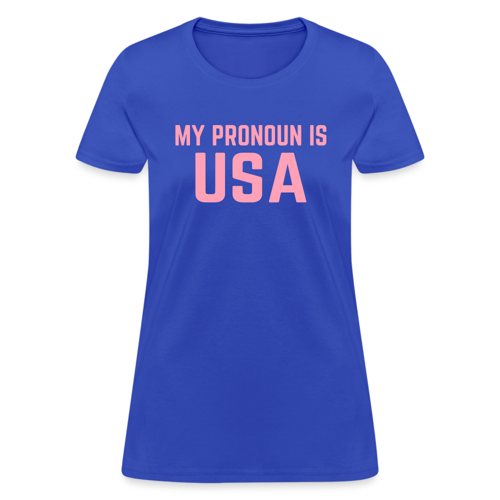 MY PRONOUN Is USA Women's T-Shirt - royal blue