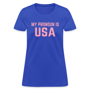 MY PRONOUN Is USA Women's T-Shirt - royal blue