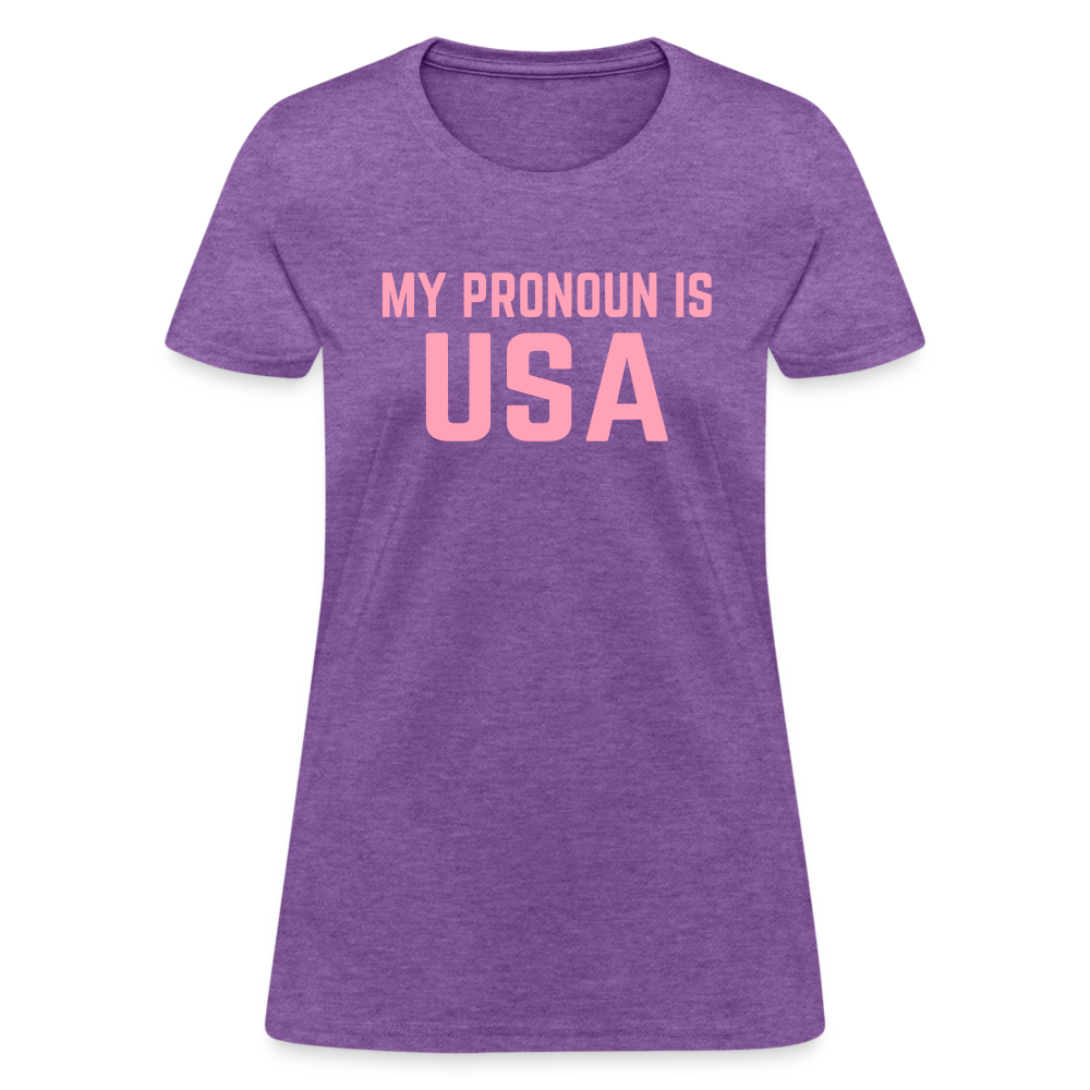 MY PRONOUN Is USA Women's T-Shirt - purple heather