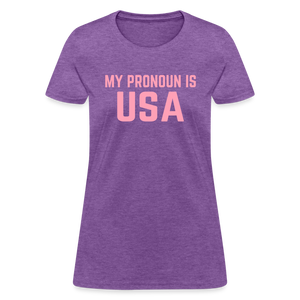 MY PRONOUN Is USA Women's T-Shirt - purple heather