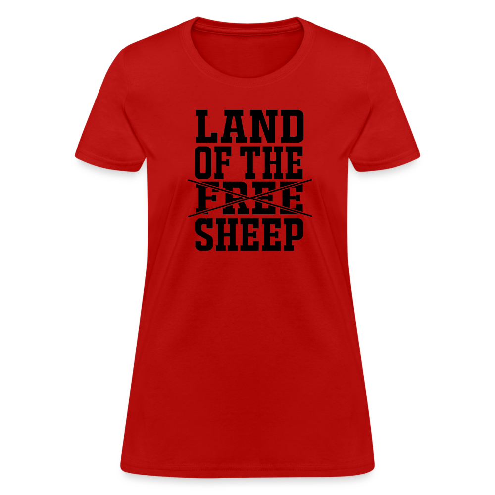 Land Of The Sheep Women's T-Shirt - red