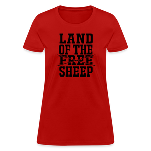 Land Of The Sheep Women's T-Shirt - red