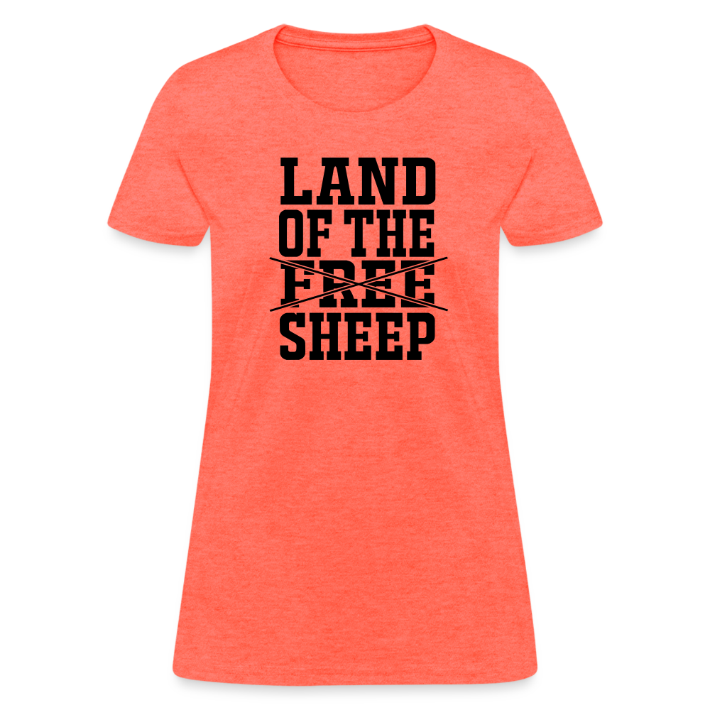 Land Of The Sheep Women's T-Shirt - heather coral