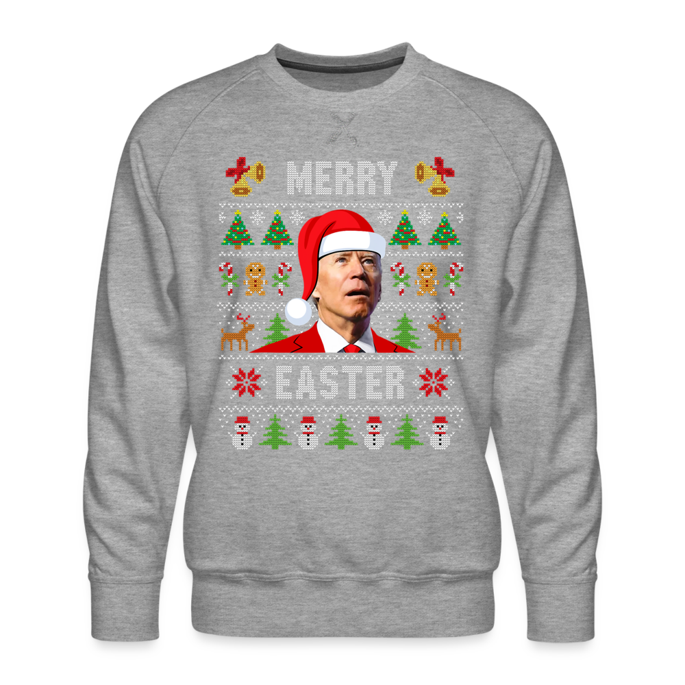 Funny Joe Biden Christmas Men’s Premium Sweatshirt - heather grey