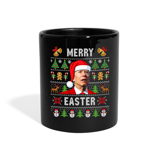 Merry Easter Funny Biden Full Color Mug - black