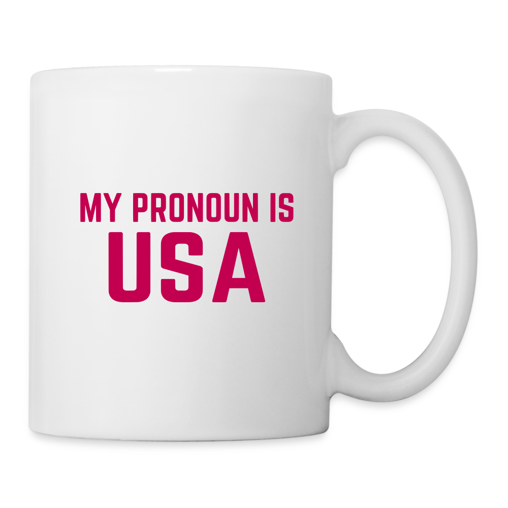 My Pronoun is USA Coffee/Tea Mug - white