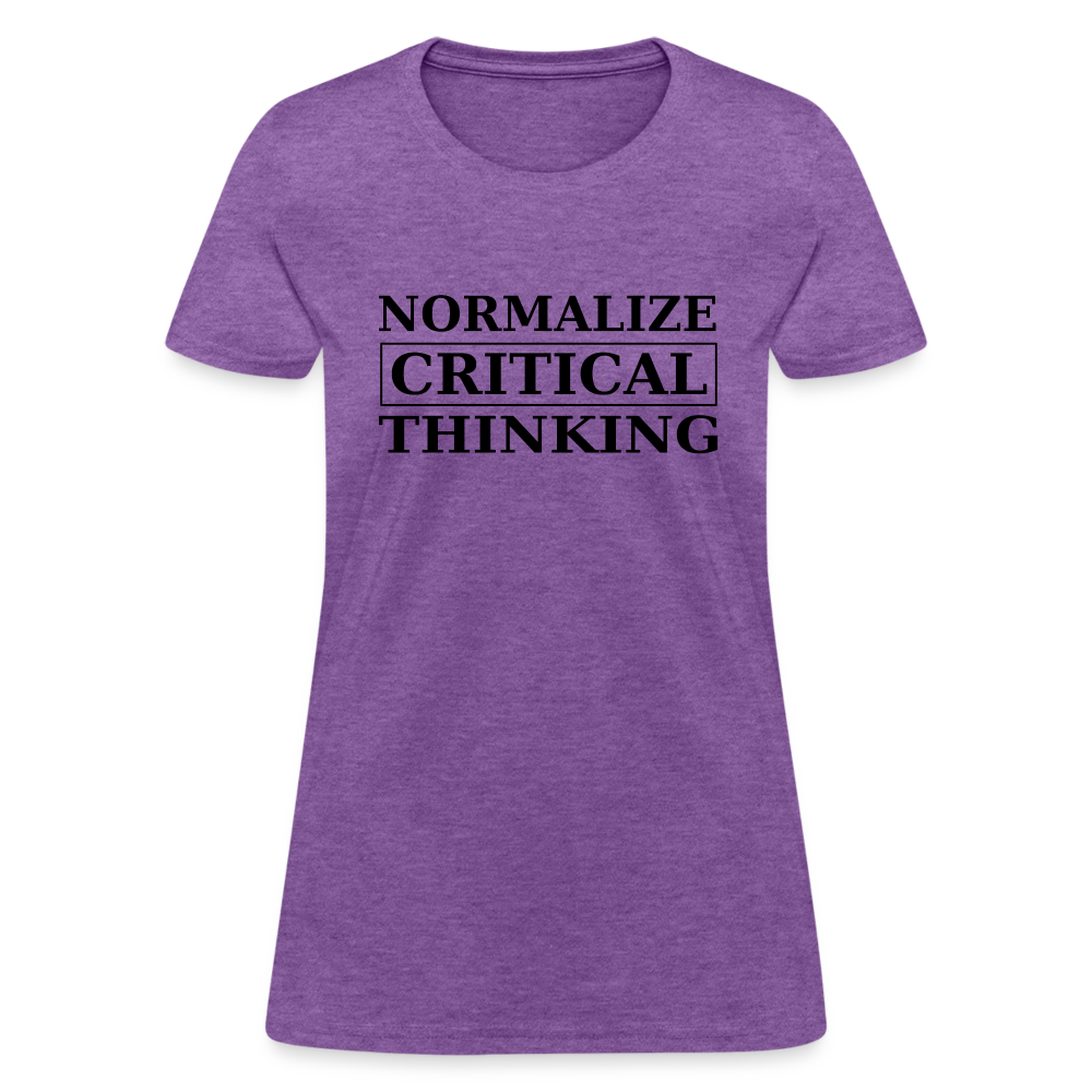 Normalize Critical Thinking  Women's T-Shirt - purple heather