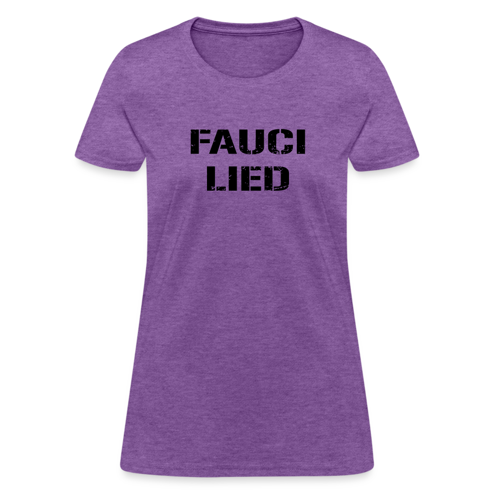 Fauci Lied Women's T-Shirt - purple heather