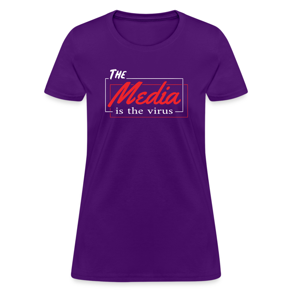 The Media Is The Virus Women's T-Shirt - purple