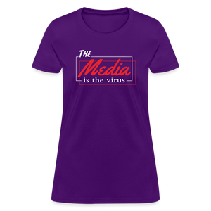 The Media Is The Virus Women's T-Shirt - purple