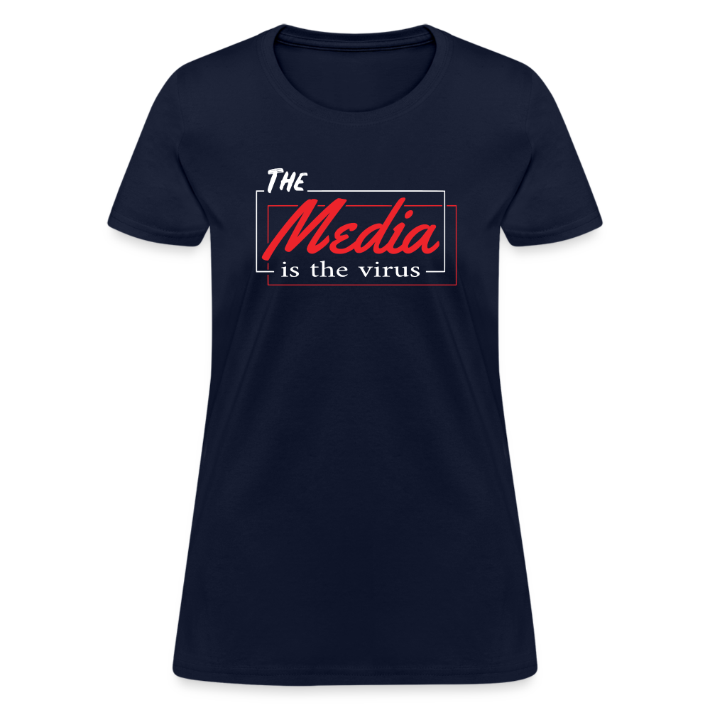 The Media Is The Virus Women's T-Shirt - navy