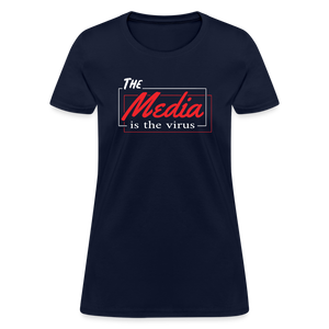 The Media Is The Virus Women's T-Shirt - navy