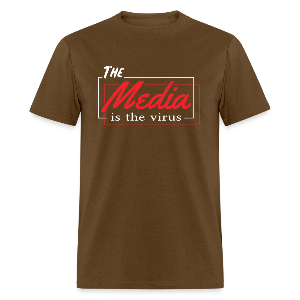 The Media Is The Virus Classic T-Shirt - brown