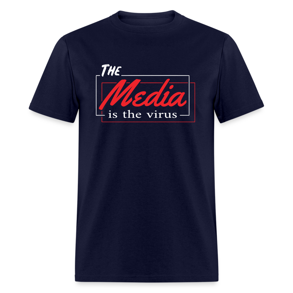 The Media Is The Virus Classic T-Shirt - navy