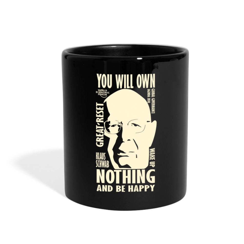 Klaus Schwab You Will Own Nothing Full Color Mug - black