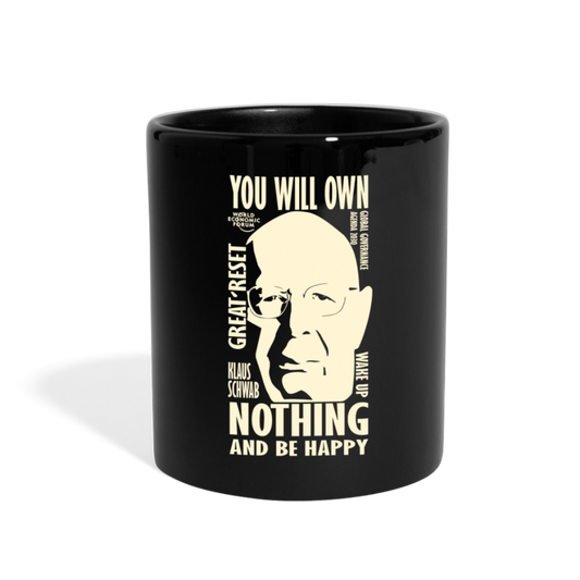 Klaus Schwab You Will Own Nothing Full Color Mug - black